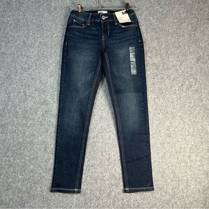 SO Mid-Rise Girl’s Size 10 Skinny Stretch Blue Jeans Adjustable Tab Waist NWT